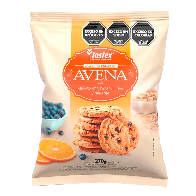 TOSTEX AVENA ARANDANO Y NARAN X 270 G 10