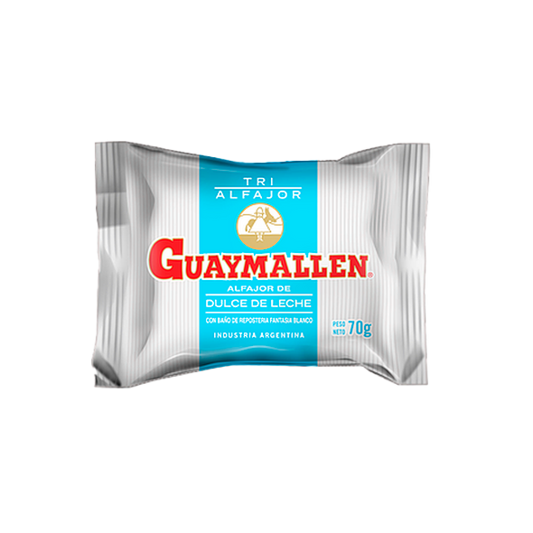 GUAYMAYEN ALFAJOR TRIPLE BLANCO X 70 GRS 24 