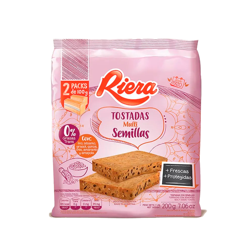 RIERA TOSTADA SEMILLAS X 200 GRS 18 