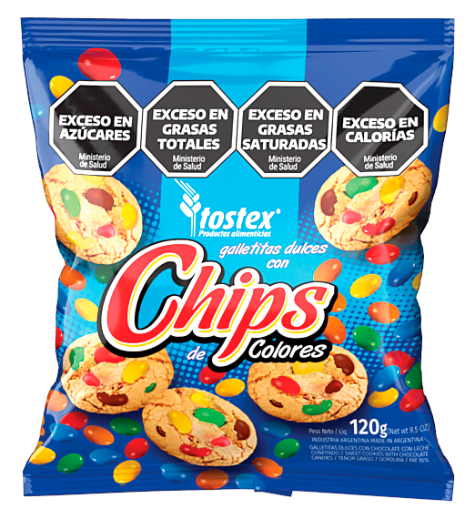 TOSTEX CHIPS COLORES X 120 GRS 14