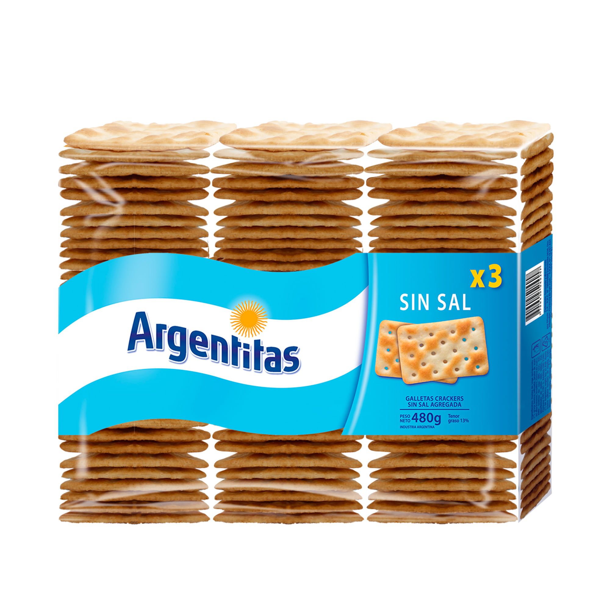 ARGENTITAS CRACKERS S/SAL X 480 GRS