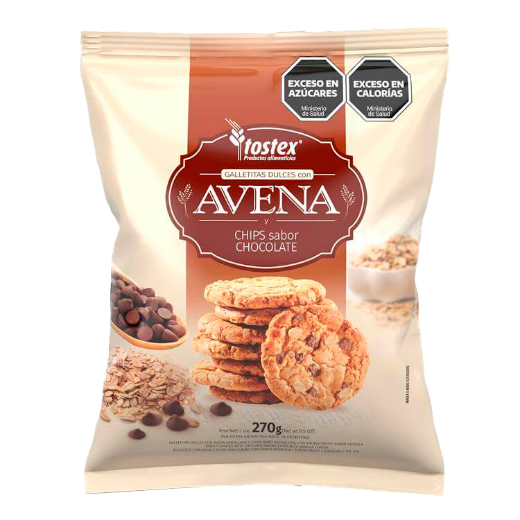 TOSTEX AVENA Y CHIPS CHOC X 270 G 10