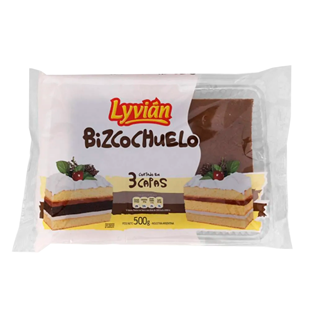 LYVIAN BIZCOCHUELO RECTANGULAR BICOLOR X 500 8