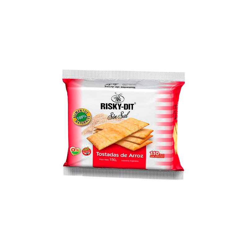 RISKY-DIT TOSTADAS DE ARROZ SIN SAL X 150 G 24 