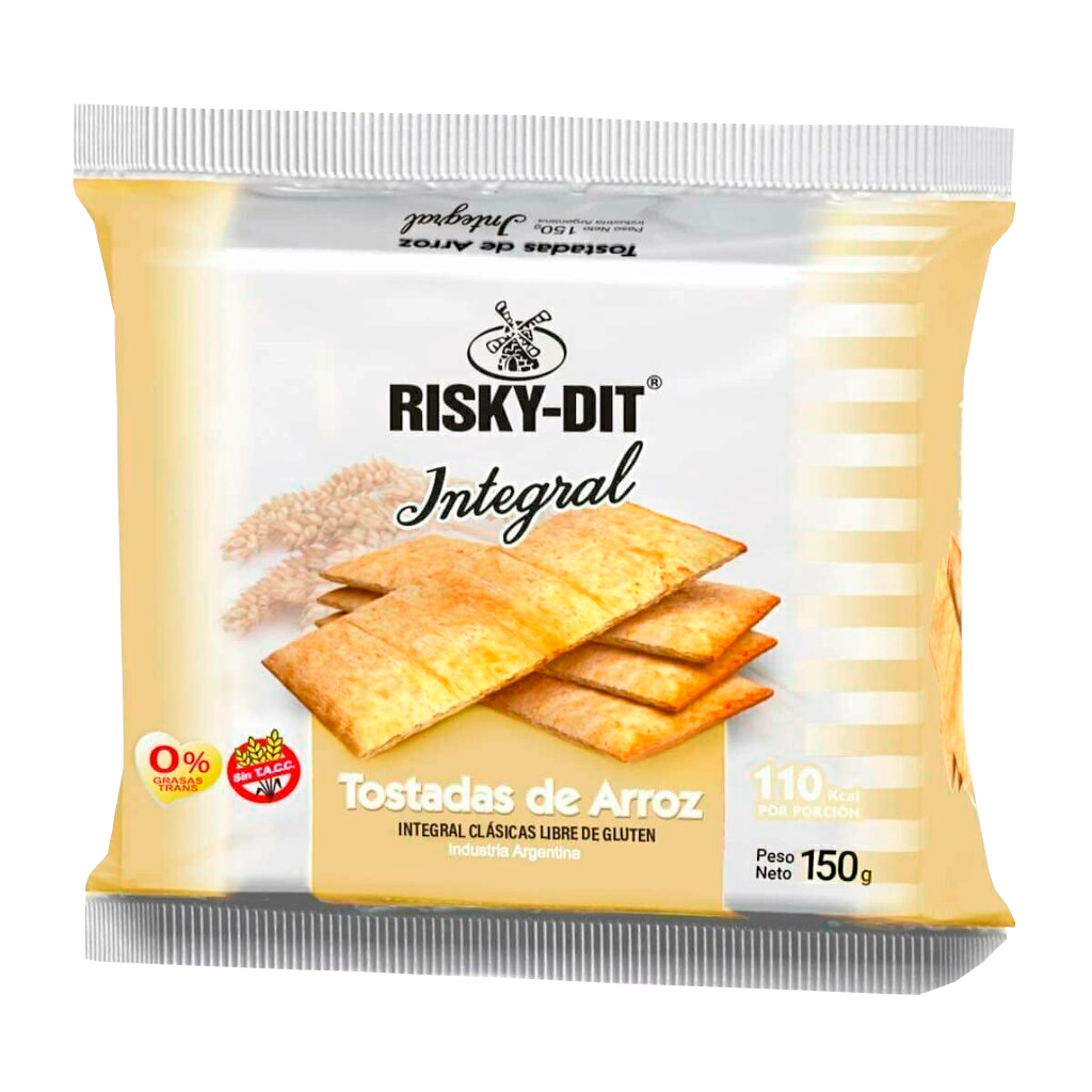 RISKI-DIT TOSTADA INTEGRAL X 150 GRS 2 4